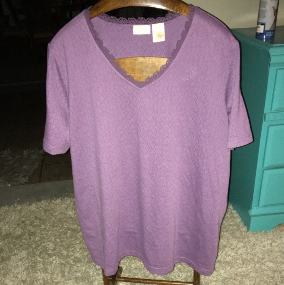 BOBBIE BROOKS 2X DUSTY PURPLE TOP